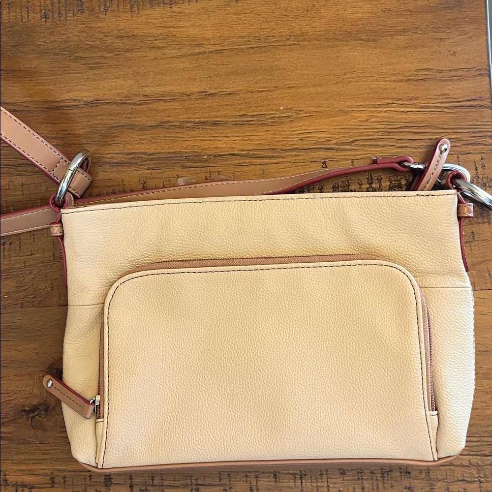TIGANELLO PEBBLED STONE LEATHER MESSENGER CROSSBODY HANDBAG - Picture 4 of 14